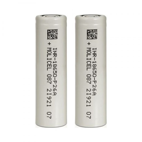 Molicel P26A - 2600mAh 25A - 18650 Battery (Double)