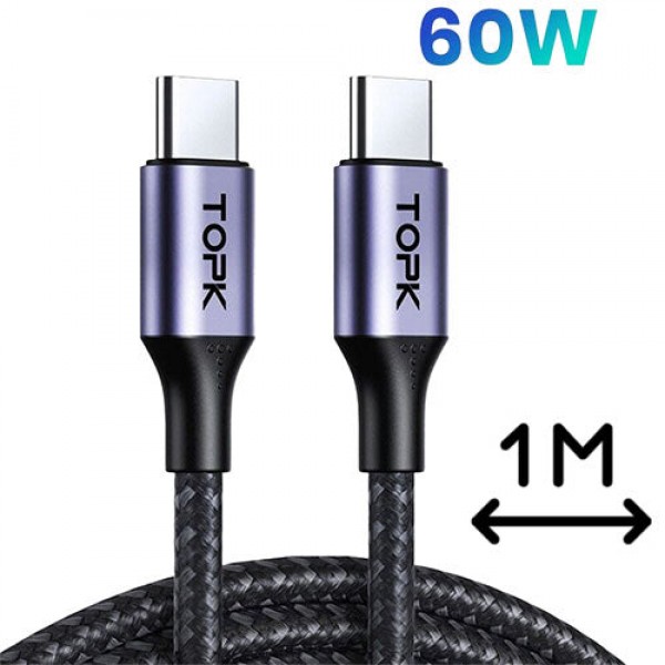 AC10 Type-C to Type-C 60W Cable | TOPK